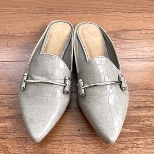 BAMBOO Chelsie Taupe Croc Loafer Slides